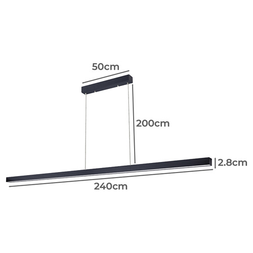Kuro 240cm LED Linear Pendant Light