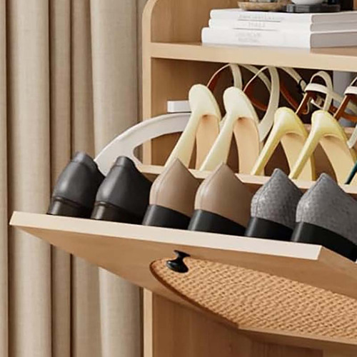 Elena 2 Door Rattan Shoe Cabinet