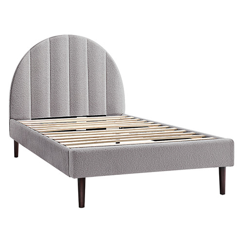 Braun Boucle Bed Frame