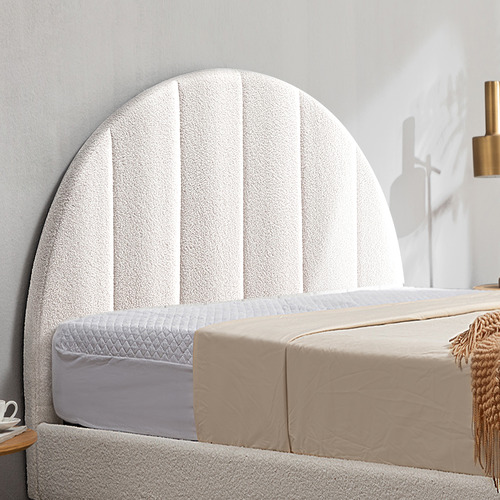 Braun Boucle Bed Frame