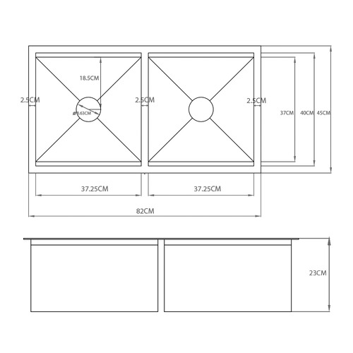 Stainless Steel Double Bowl Kitchen & Laundry Sink