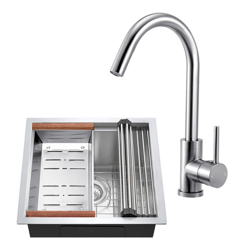 Orly 450mm Single Stainless Steel Kitchen Sink & Accessories Package