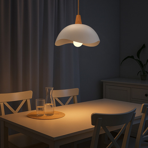 Ropia Metal & Beechwood Pendant Light