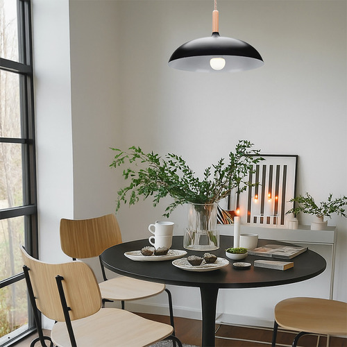 Bambi Metal & Beechwood Pendant Light