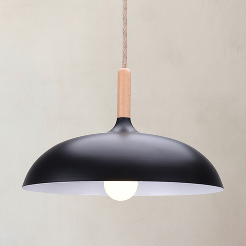 Bambi Metal & Beechwood Pendant Light