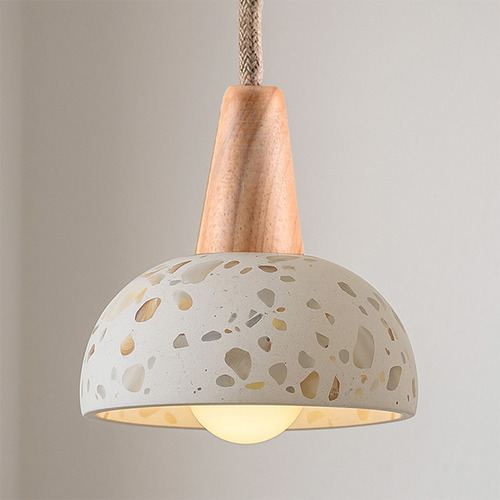 Yani Metal & Beechwood Pendant Light
