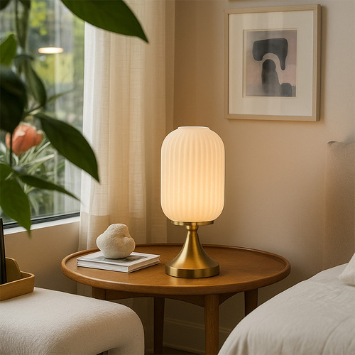 Riva Metal & Glass Table Lamp