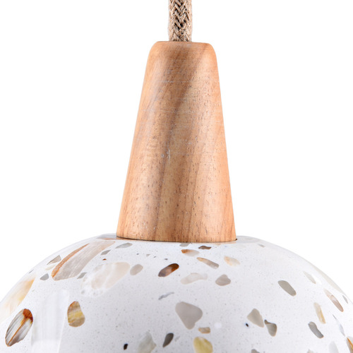 Yani Metal & Beechwood Pendant Light