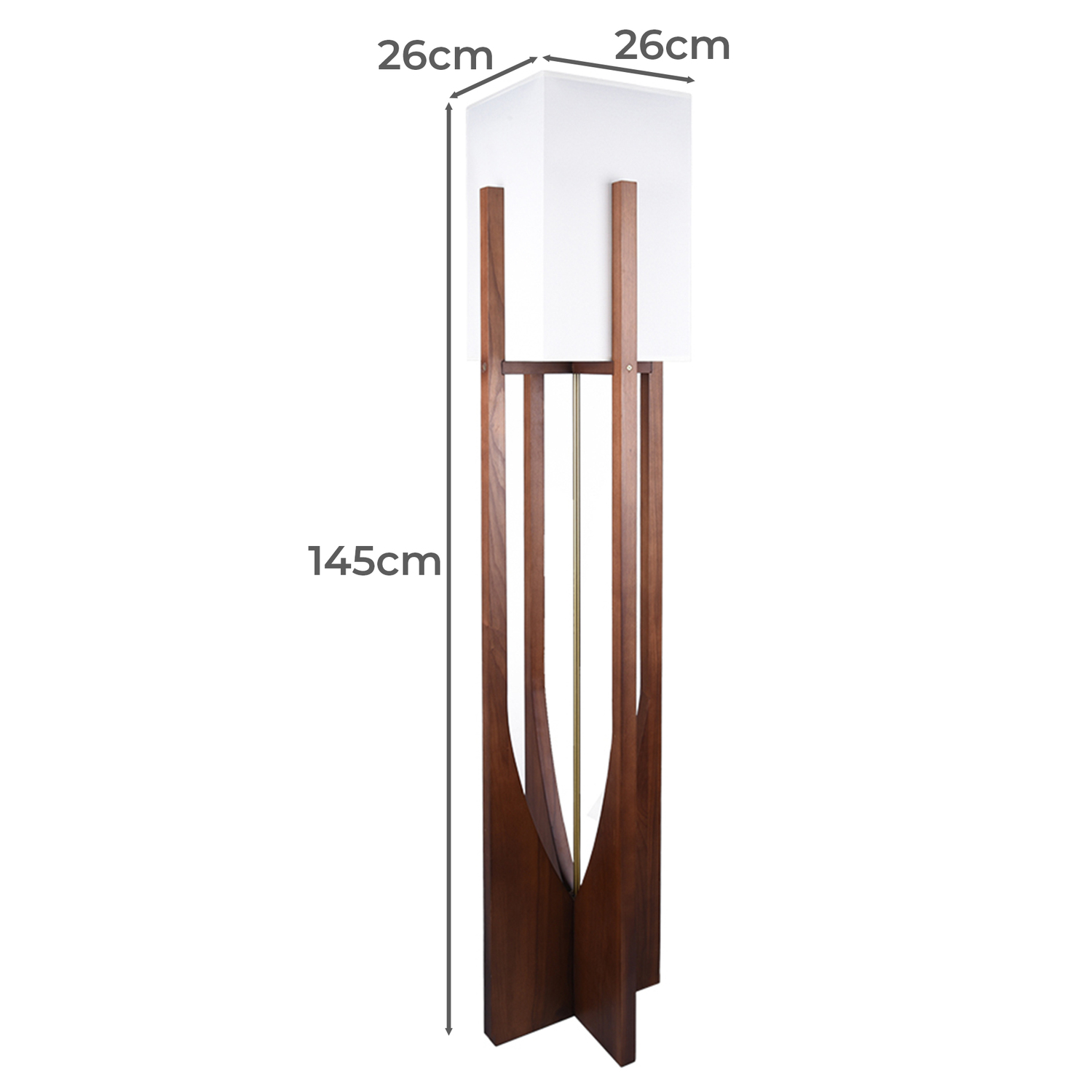 Kayu Ash Wood Floor Lamp