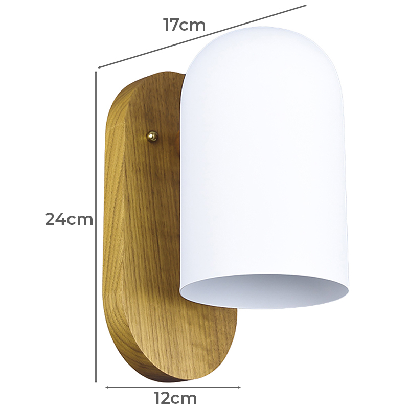 Pearson Ash Wood & Iron Wall Sconce