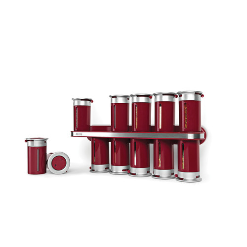 Zero Gravity Wall-Mount Magnetic Spice Rack 12 Canisters