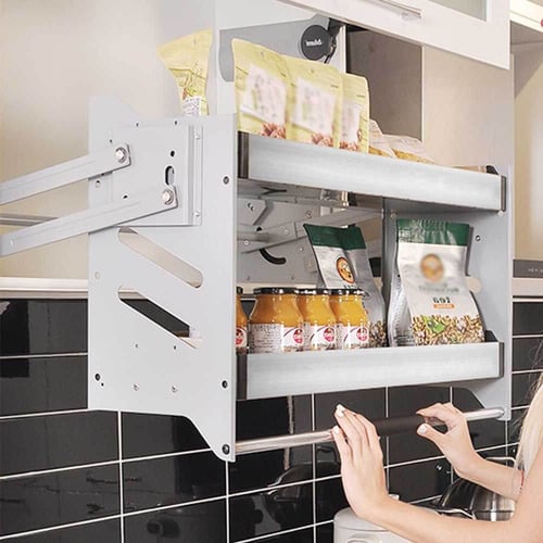 Bistro 90cm Cupboard Soft Close Pull Down 2-Tier Wall Cabinet Unit