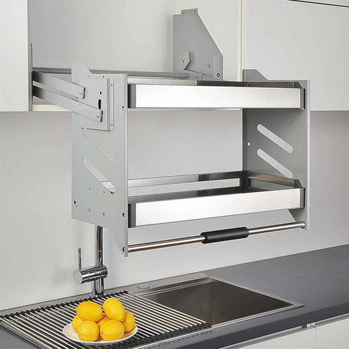 Bistro 90cm Cupboard Soft Close Pull Down 2-Tier Wall Cabinet Unit