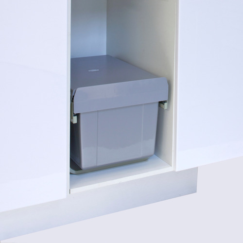 Elite Domestique 30L Steel Twin Slide Out Under Sink Waste Bin Temple