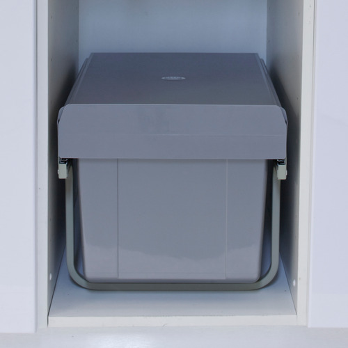 Elite Domestique 30L Steel Twin Slide Out Under Sink Waste Bin Temple