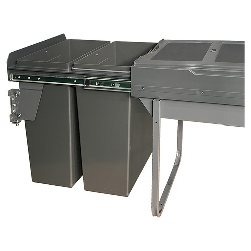 Domestique Plus 56L Twin Slide Out Concealed Waste Bin
