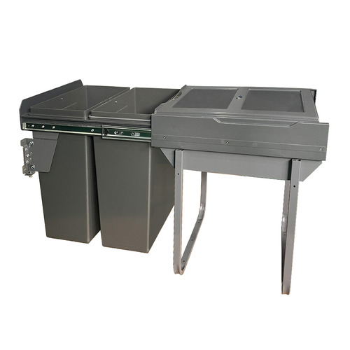 Domestique Plus 56L Twin Slide Out Concealed Waste Bin