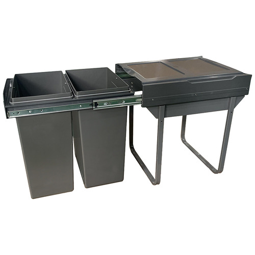 Domestique Plus 56L Twin Slide Out Concealed Waste Bin