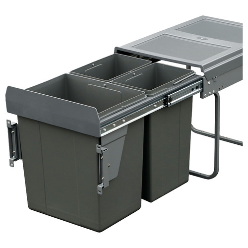 Domestique 40L Triple Slide Out Concealed Waste Bin