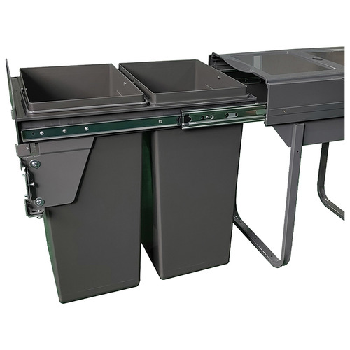 Domestique Plus 60L Twin Slide Out Waste Bin