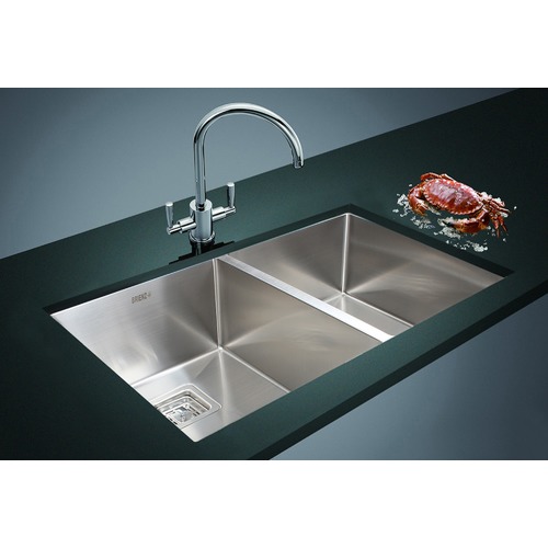 84 x 51cm Round Handmade Double Stainless Steel Kitchen Sink