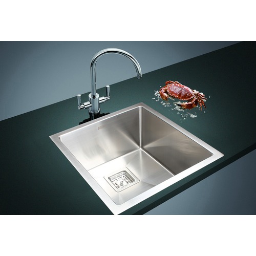 Round Handmade Single Stainless Steel Kitchen Sink