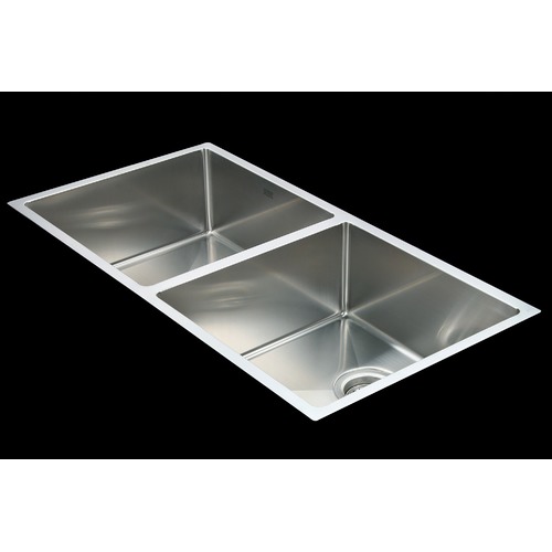 87 x 44cm Round Handmade Double Stainless Steel Kitchen Sink