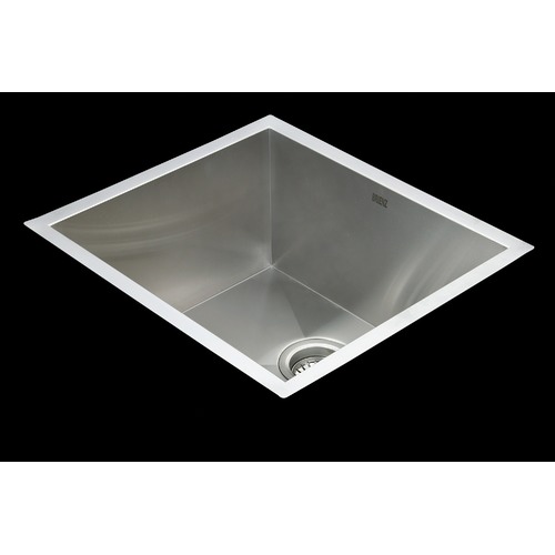51 x 45cm Straight Cornered Single Stainless Steel Sink Bowl