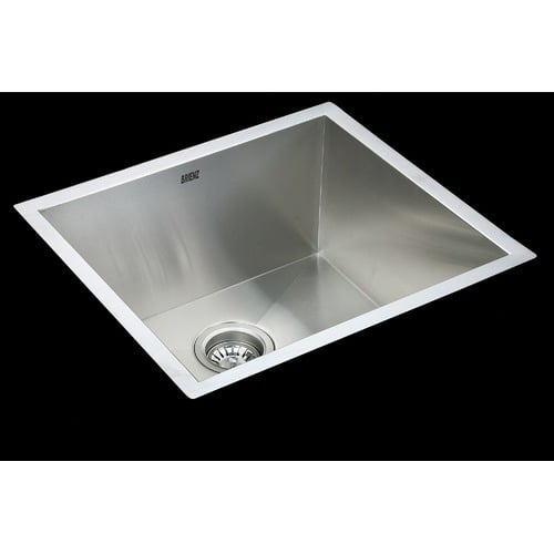 51 x 45cm Straight Cornered Single Stainless Steel Sink Bowl
