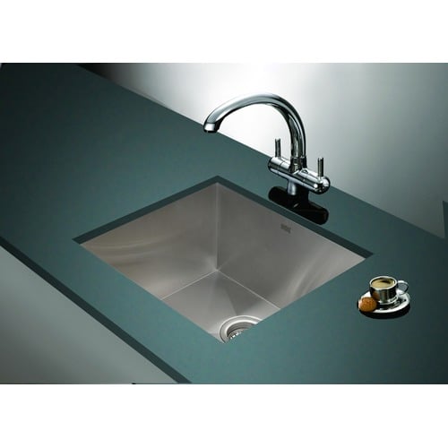 51 x 45cm Straight Cornered Single Stainless Steel Sink Bowl
