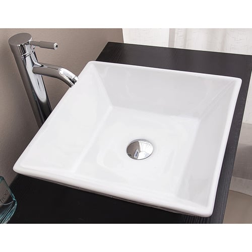 Essential Home Supply 41.5cm White Rectangular Ceramic Basin | Temple ...