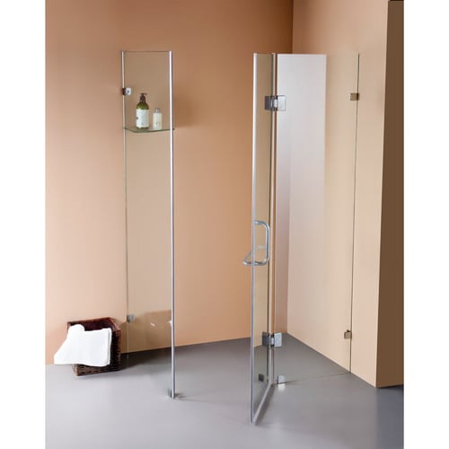 Chrome Valor Glass Shower Screen