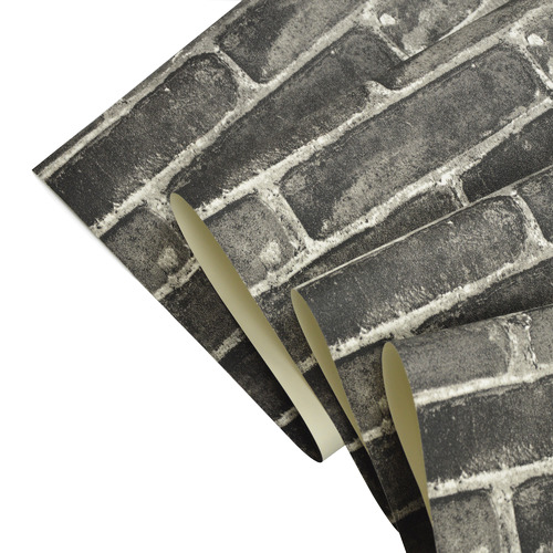 Grey Faux Brick Wallpaper