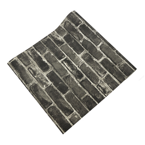 Grey Faux Brick Wallpaper