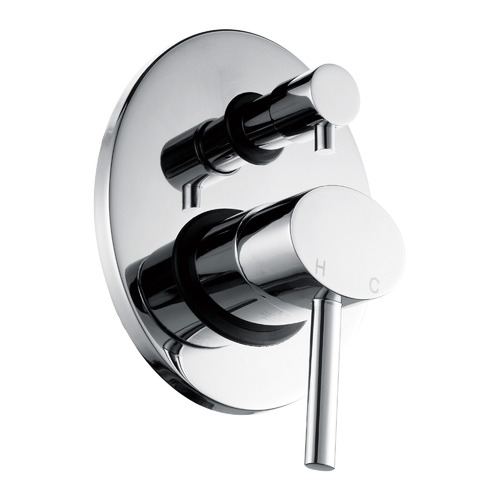 Chrome Oval Shower Wall Mixer with Diverter | Temple & Webster