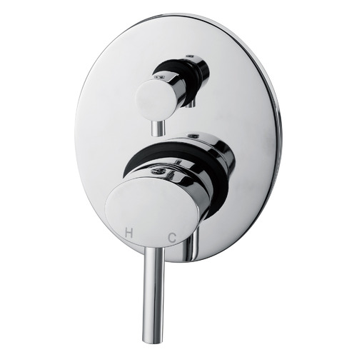 Chrome Oval Shower Wall Mixer with Diverter | Temple & Webster