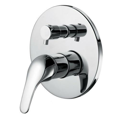 Chrome Round Shower Wall Mixer with Diverter | Temple & Webster