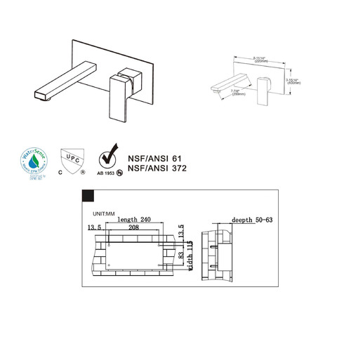Chrome Topaz Basin Mixer Tap