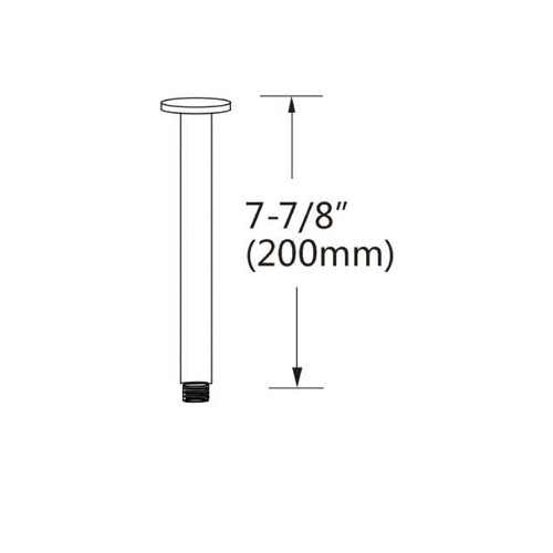 Chrome Round Ceiling Shower Head Arm