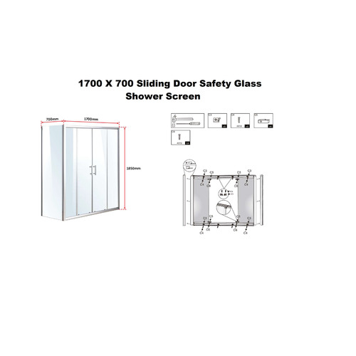 Ruby Glass Shower Screen