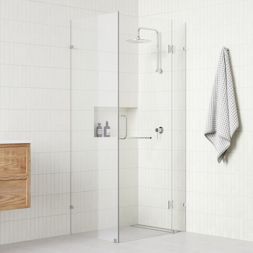 Chrome Valor Glass Shower Screen