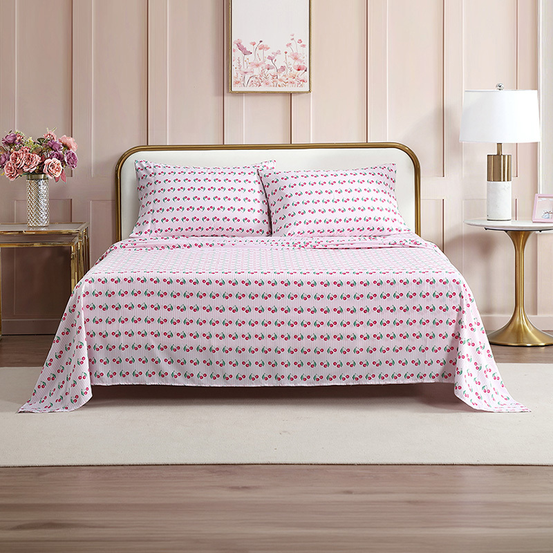 Cherry Stripe Sheet Set