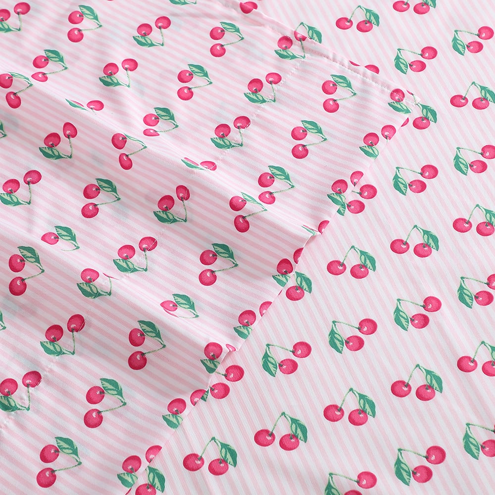 Cherry Stripe Sheet Set