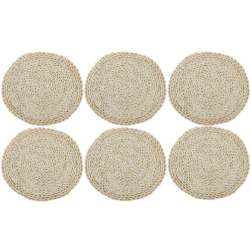 Hub Living Nahla Corn Husk Round Placemats | Temple & Webster