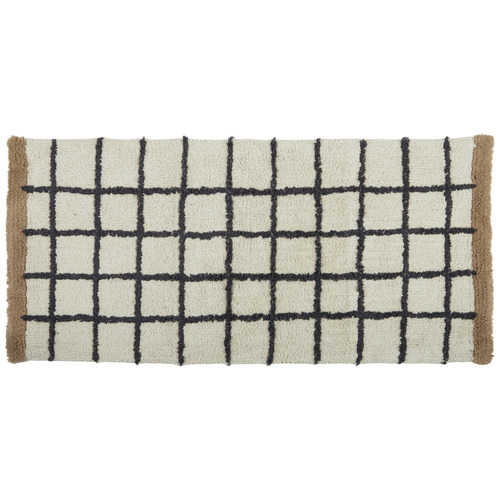 Black & Tan Luca Cotton Bath Mat | Temple & Webster