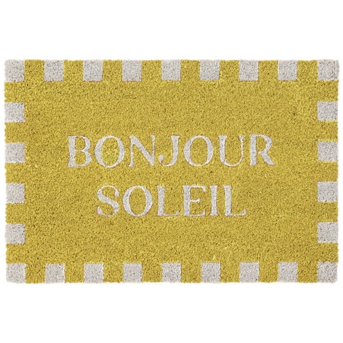 Bonjour Soleil Coir Doormat