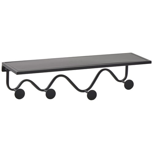 Solene Floating Shelf with Hooks