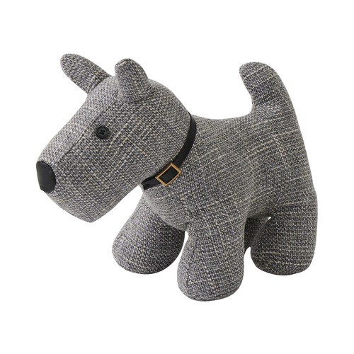 Parker Grey Dog Doorstop