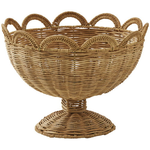Elara Rattan Footed Decorative Bowl