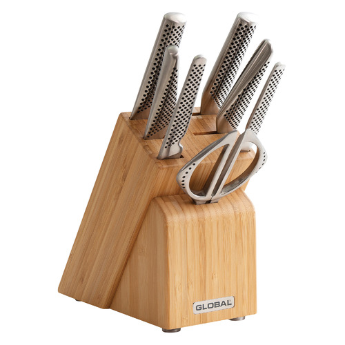 8 Piece Global Takashi Knife Block Set Temple & ster